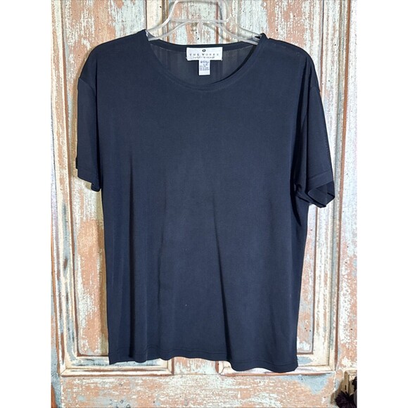 The Works Saks 5th Avenue Black Silk Women’s Shirt L - Picture 1 of 7
